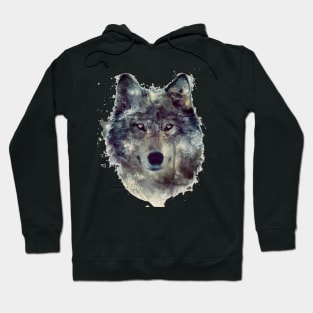 Wolf face animals Hoodie